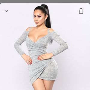 Get together party dress heather grey